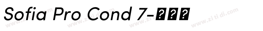 Sofia Pro Cond 7字体转换